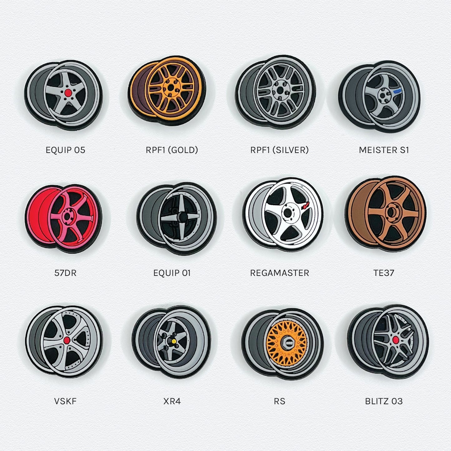 JDM WHEEL CROC CHARMS